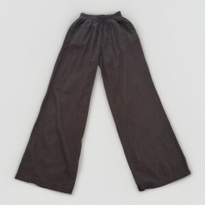 Gap‎ Women's Wide Leg Linen Blend Palazzo Pants-XS-Charcoal-Pockets-casual-beach